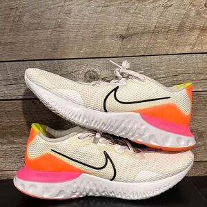 Nike Renew Cream and Neon Running Shoes